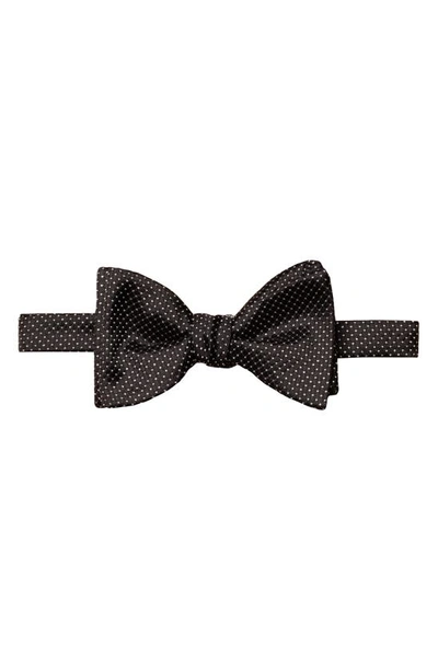 Eton Pin Dot Silk Bow Tie In Black