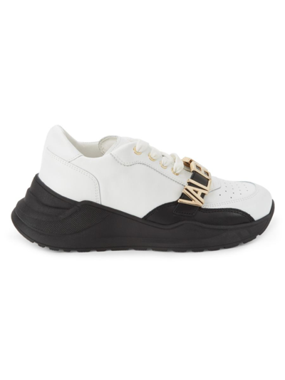 Valentino By Mario Valentino Women's Sheila Leather Chunky Sneakers In White