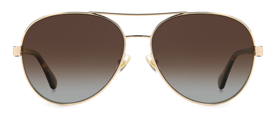 Kate Spade Averie/s La 06j Aviator Polarized Sunglasses In Brown