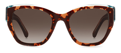Kate Spade Yolanda/s Ha Yn2 Cat Eye Sunglasses In Brown