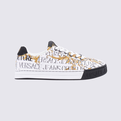 Versace Jeans Couture Multicolour Leather Sneakers In White