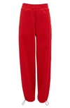 Jw Anderson Drawstring-cuff Track Pants In Scarlet
