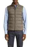 Herno Legend Matte Nylon Down Puffer Vest In Turtledove