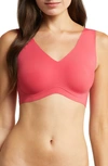 True & Co. True Body Lift Full V-neck Bralette In Raspberry