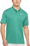 Nike Dri-fit Vapor Tipped Golf Polo In Neptune Green/ White