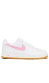 Nike White Air Force 1 Low Retro Sneakers In White & Pink Gum