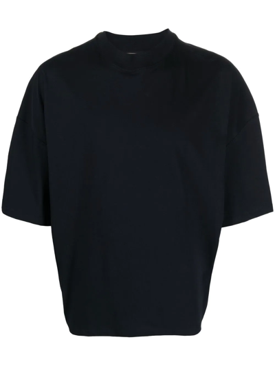 Jil Sander Short-sleeved Cotton T-shirt In Black  
