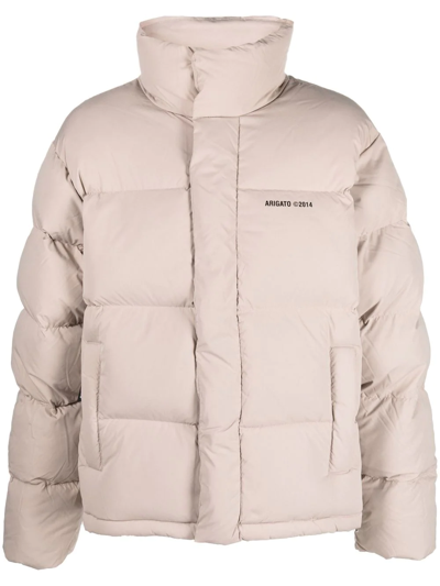 Axel Arigato Recycled Polyester Puffer Jacket In Beige