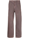 Marcelo Burlon County Of Milan Cross Patch Straight-leg Pants In Rosa