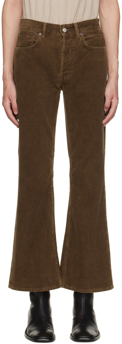 Acne Studios 1992 Flared Cotton-blend Corduroy Trousers In Beige 