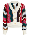 Eleven Six Taylor Chevron Button-down Cardigan In Multi