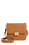 Frame Le Signature Mini Leather Crossbody Bag In Camel