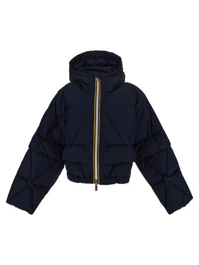 K-way Cropped Down Jacket In Blue