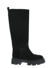 Gia Borghini Black Slip-on Boots With Chunky Sole In Black