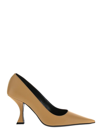By Far 90mm Viva Leather Pumps In Yellow