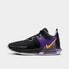 Nike Lebron Witness 7 Basketball Shoes In Black/gold/purple