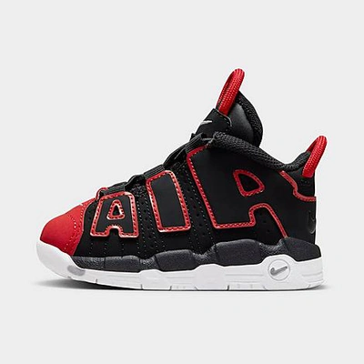 Nike Air More Uptempo Baby/toddler Shoes In Black/white/university Red