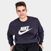 Nike Sportswear Club Fleece Futura Logo Crewneck Sweatshirt In Cave Purple