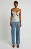 Christopher Esber Slope Silk Camisole Top In Metallic