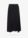 Semicouture Silk-blend High-waisted Midi-skirt In Black