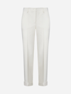 P.a.r.o.s.h Straight Leg Tailored Trousers In Cream