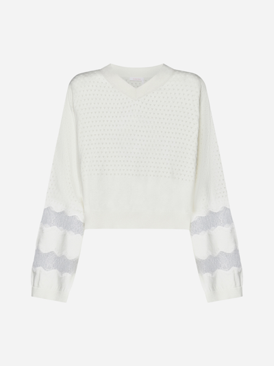 See By Chloé Wool And Cashmere Sweater In White