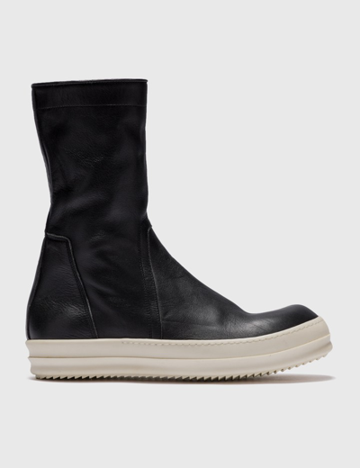 Rick Owens Rick Owen Zipper Leather Boots In Black