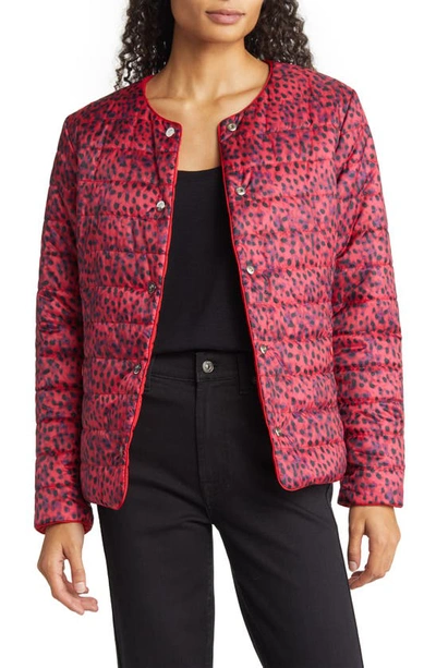 Tommy Bahama Reversible Snap Puffer Jacket In Tango Red