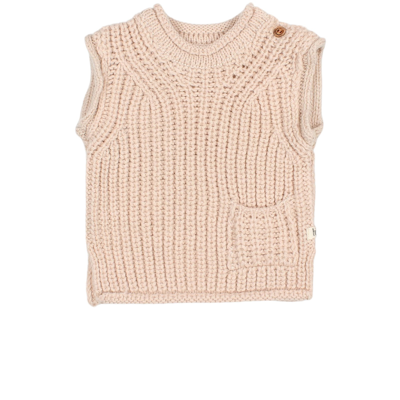 Buho Knitted Vest Cream