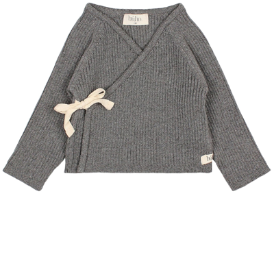Buho Knitted Cardigan Gray In Grey