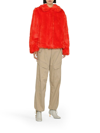 Msgm Eco Front-zip Coat In Red