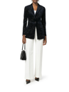 Giorgio Armani Single-breasted Jacket In Devoré Velvet Jersey In Multicolour