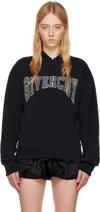 GIVENCHY BLACK EMBROIDERED SWEATSHIRT