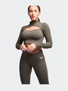 TWILL ACTIVE TWILL ACTIVE VIALLA RECYCLED RIB HIGH NECK LONG SLEEVE CROP TOP