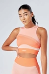 TWILL ACTIVE TWILL ACTIVE RECYCLED COLOUR BLOCK BODY FIT RACER CROP TOP