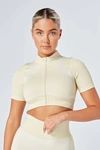 TWILL ACTIVE TWILL ACTIVE RECYCLED COLOUR BLOCK ZIP-UP CROP TOP