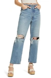 Re/done 90s Crop Low Slung Jeans In Medium Raf In Medium Raf