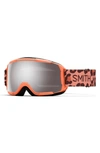 Smith Grom 145mm Chromapop™ Snow Goggles In Coral Cheetah Print