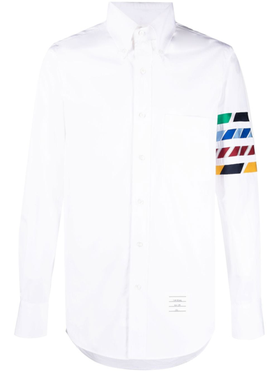 Thom Browne 4-bar Cotton Shirt In White