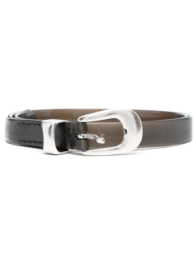 Our Legacy Oval-buckle Rubber Belt In Shadow Rubber | ModeSens