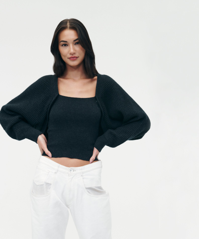 Naadam Wool Cashmere Fisherman Layered Jumper In Smoke
