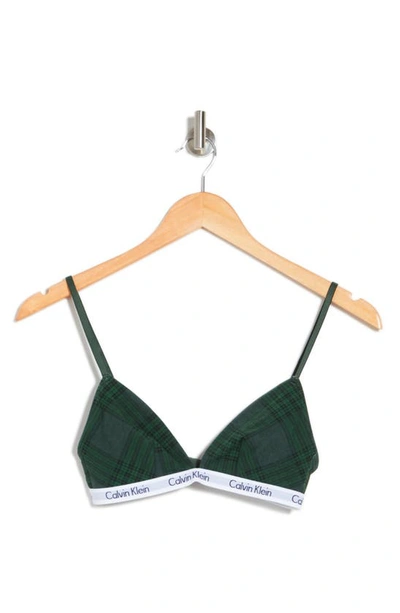 Calvin Klein Triangle Cup Bralette In Uac Kating Plai