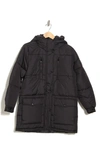 Sebby Water Resistant Puffer Jacket In Black