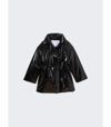 Proenza Schouler White Label Lacquered Canvas Cropped Puffer Coat Black