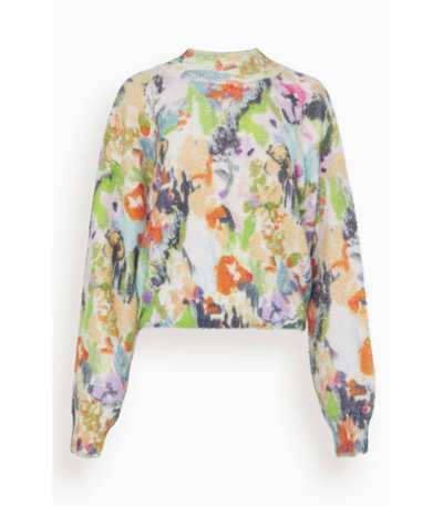 Stine Goya Adonis Printed Brushed-knit Jumper In Abstract Floral