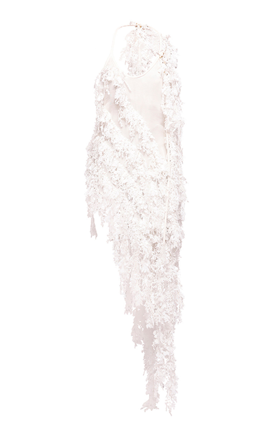 Zimmermann Tama Sequin-embellished Linen And Silk Mini Dress In White