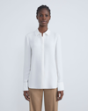 Lafayette 148 Petite Silk Double Georgette Blouse In White