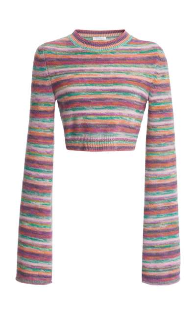 Chloé Women's Striped Cropped Jumper In Multi