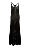 Chloé Crocheted Wool Midi Dress In Black