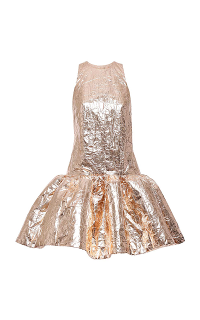 Zimmermann Women's Coaster Foil Mini Dress In Metallic